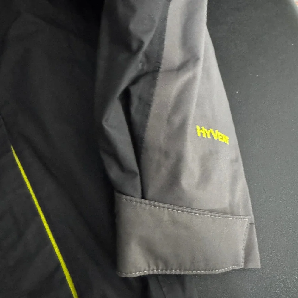 The North Face Boys Hyvent Waterproof Hooded‎ Jacket L 14 16 Black Yellow